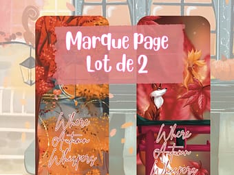 Marque page "Where Autumn Whispers" lot de 2