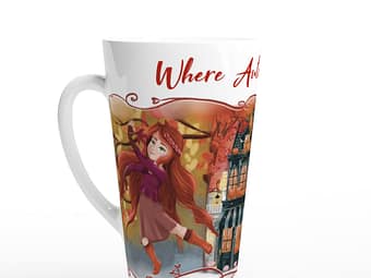 Mug à café Latte en céramique blanche 483 ml (17 oz)