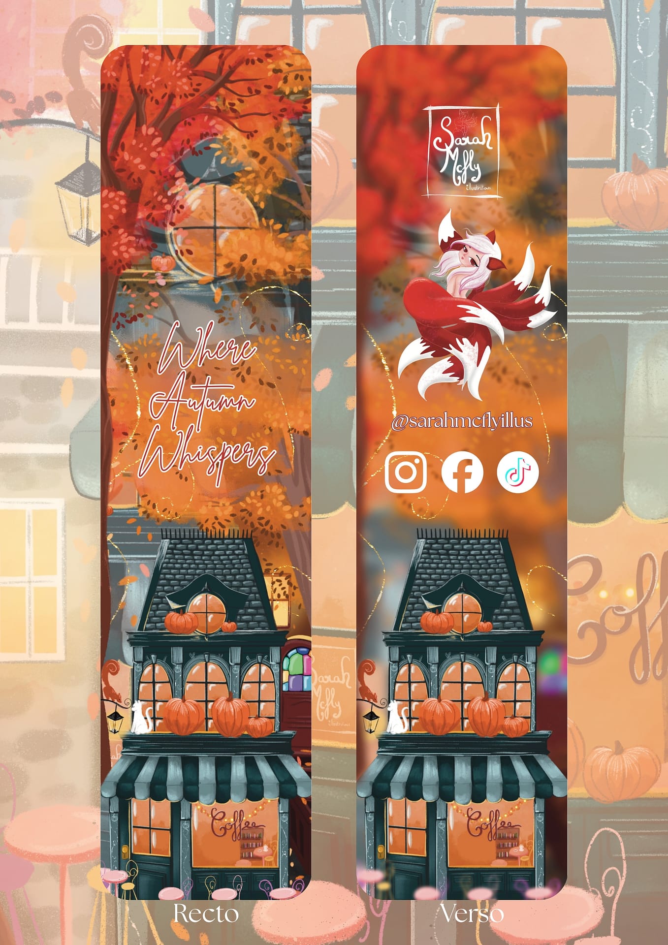 Marque page "Where Autumn Whispers" lot de 2 – Image 2
