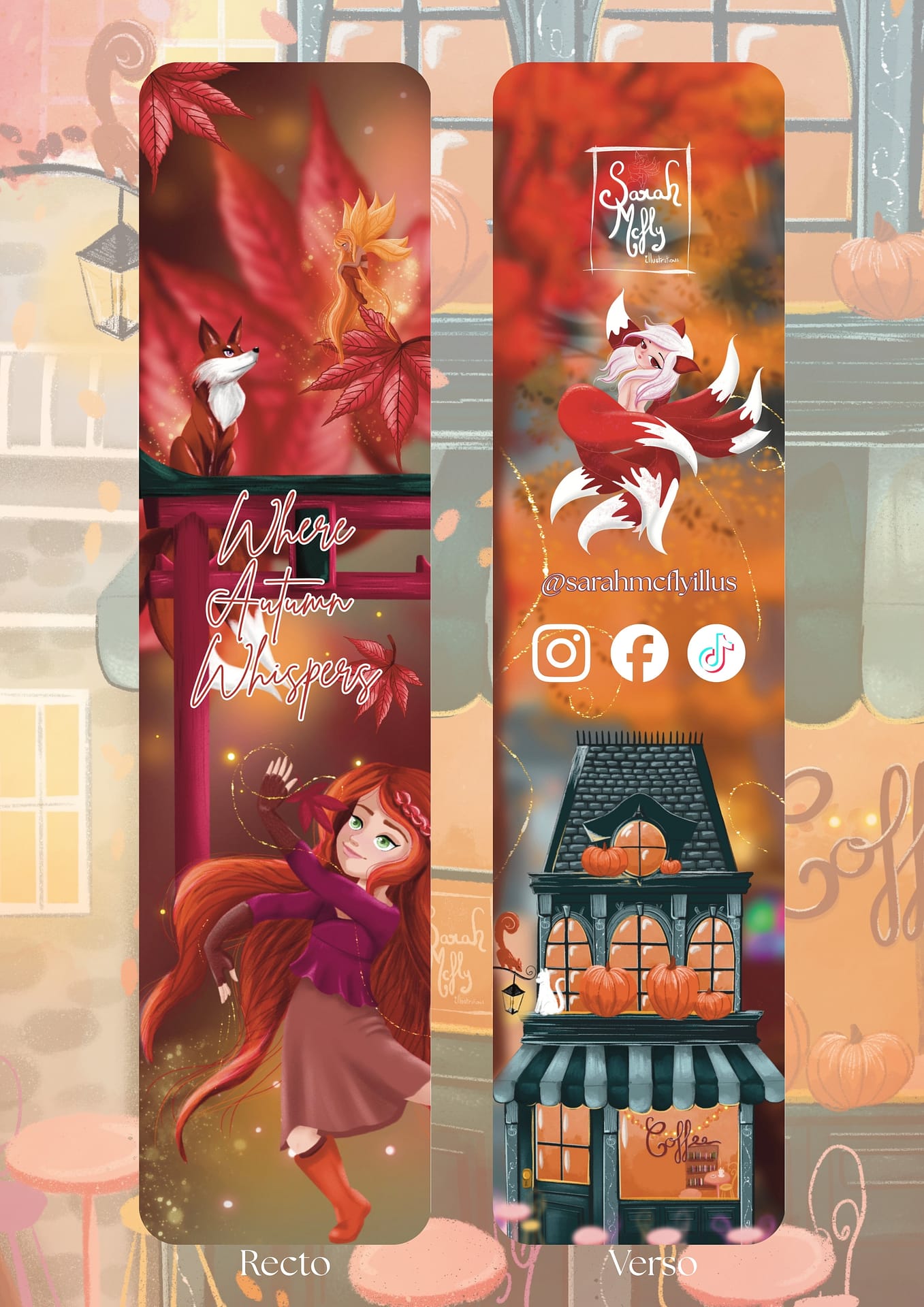 Marque page "Where Autumn Whispers" lot de 2 – Image 3
