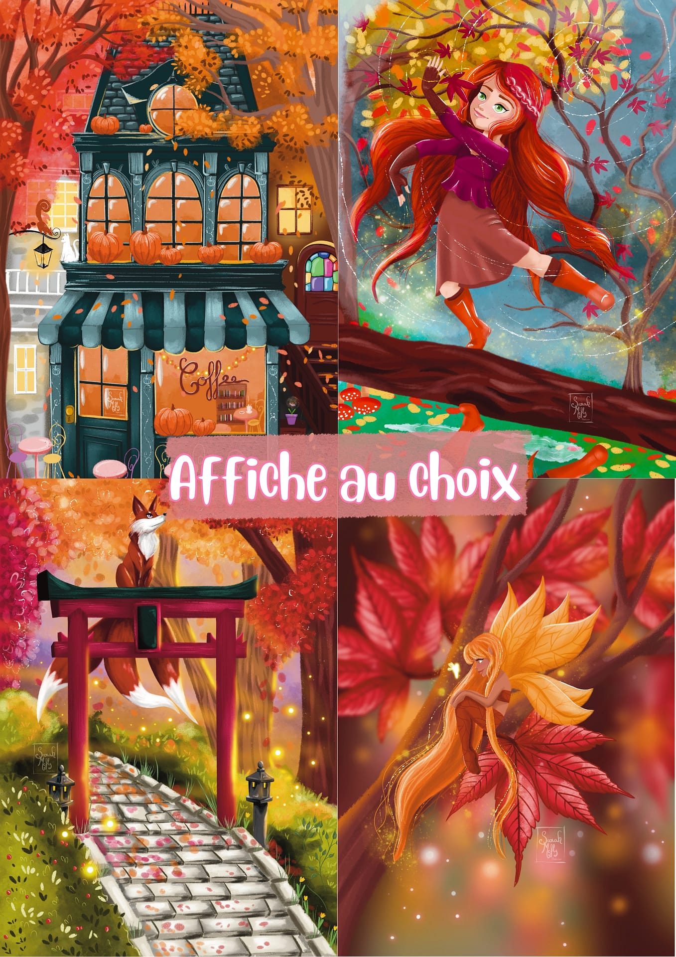 Affiches A4 ou A5 "Where Autumn Whispers"